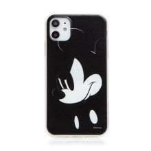Kryt DISNEY pro Apple iPhone 11 - hlava myšáka Mickeyho - gumový - černý