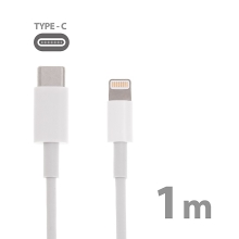 Synchronizační a nabíjecí kabel USB-C s Lightning konektorem pro Apple - 1m bílý - kvalita A+
