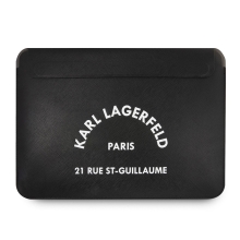 Pouzdro KARL LAGERFELD pro Apple MacBook 16" - Karlova adresa - umělá kůže - černé
