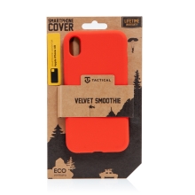 Kryt TACTICAL Velvet Smoothie pre Apple iPhone Xr - príjemný na dotyk - silikónový - chilli červená