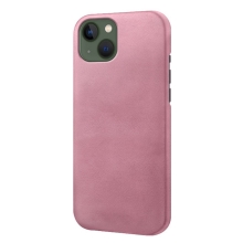 Kryt pro Apple iPhone 15 Plus - plastový / umělá kůže - Rose Gold růžový