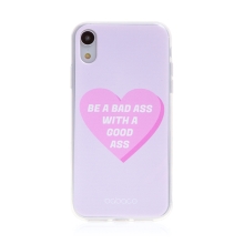 Kryt BABACO pro Apple iPhone Xr - gumový - srdce " zlobivá holka"
