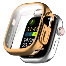 Kryt pro Apple Watch Ultra 49mm - gumový - průhledný / Rose Gold zlatý