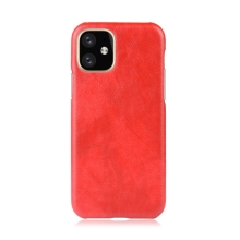 Kryt pre Apple iPhone 11 - plast / umelá koža - červený