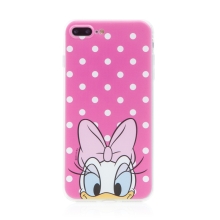 Kryt Disney pro Apple iPhone 7 Plus / 8 Plus - Daisy - gumový - ružový - puntíky