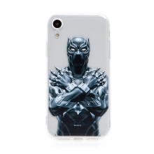 Kryt MARVEL pre Apple iPhone Xr - Black Panther - gumový - priehľadný