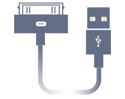 Kabel USB-A / 30-pin