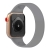 Řemínek pro Apple Watch 41mm / 40mm / 38mm - bez spony - silikonový - velikost M - šedý