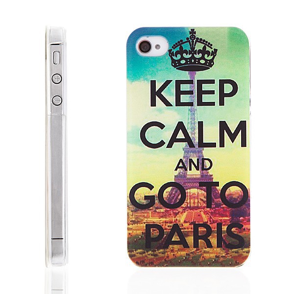 Plastový kryt pro Apple iPhone 4 / 4S - Keep Calm And Go To Paris - Eiffelova věž