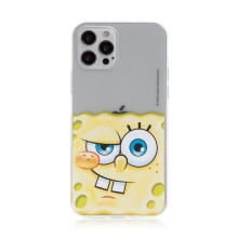 Kryt Sponge Bob pro Apple iPhone 12 / 12 Pro - gumový - potutelný Sponge Bob