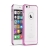 Kryt DEVIA pro Apple iPhone 6 / 6S - plastový / růžový rámeček a kamínky Swarovski - průhledný