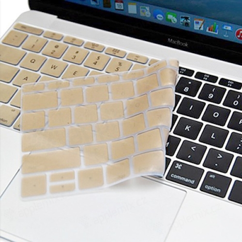 ENKAY kryt klávesnice pre Apple MacBook 12 / Pro 13 (2016) bez dotykového panela - silikónový - zlatý - americká verzia