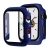 Tvrzené sklo + rámeček pro Apple Watch 45mm Series 7 - tmavě modrý