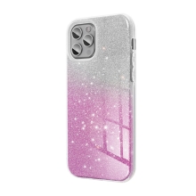 Kryt FORCELL Shining pro Apple iPhone 12 / 12 Pro - plastový / gumový - růžový