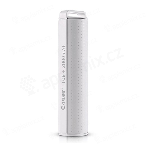 Externí baterie / power bank CAGER - 2600 mAh - USB  1A - bílá