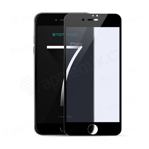 Tvrzené sklo (Tempered Glass) TOTU 3D pro Apple iPhone 7 - černý rámeček (tl. 0,23mm)