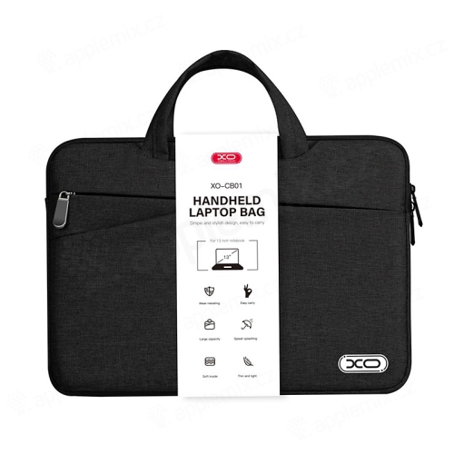 Puzdro XO CB01 na zips pre Apple MacBook Air 13" / Pro 13" - bočné vrecko - čierne