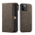 CASEME puzdro pre Apple iPhone 12 / 12 Pro - peňaženka + kryt telefónu - priehradka na doklady - hnedé