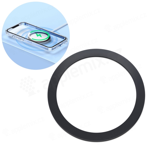 JOYROOM krúžok pre Apple iPhone - pre podporu MagSafe - silikónový - čierny