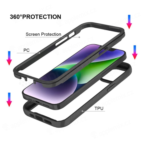 Kryt JP Defense 360 pro Apple iPhone 14 - plastový / gumový - černý / průhledný