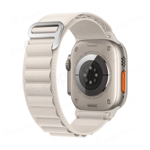 Řemínek pro Apple Watch Ultra 49mm / 45mm / 44mm / 42mm - nylonový / kovová spona - oranžový