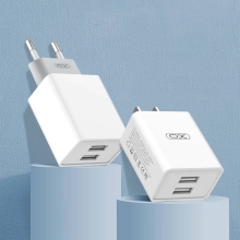 2v1 nabíjecí sada XO L65 pro Apple zařízení - EU adaptér a kabel Lightning - 2x USB - 12W - bílá