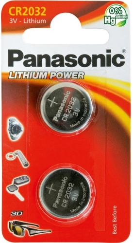 Knoflíková baterie PANASONIC CR2032 Lithium 3V pro Apple AirTag - 2ks
