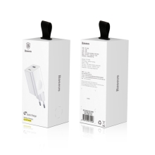 Nabíječka / EU napájecí adaptér BASEUS - 1x USB - 24W QuickCharge - bílý