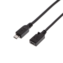 Přepojka / redukce mini USB na micro USB - 20 cm - černá