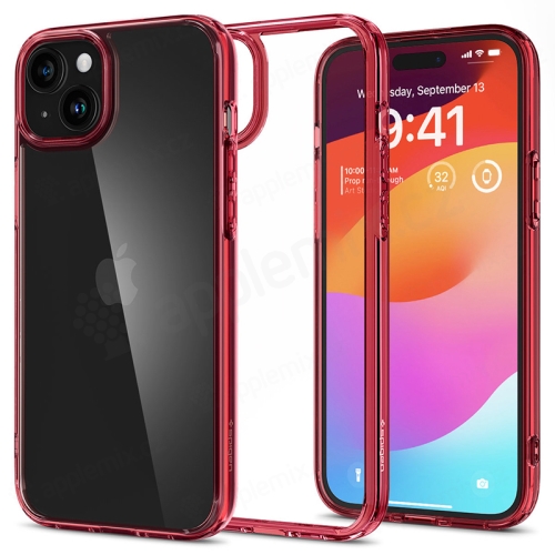 Kryt SPIGEN Ultra Hybrid pre Apple iPhone 15 - plast / silikón - priehľadný / červený