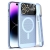 Kryt pre Apple iPhone 15 Pro - perforovaný - podpora MagSafe + sklo na šošovku - modrý