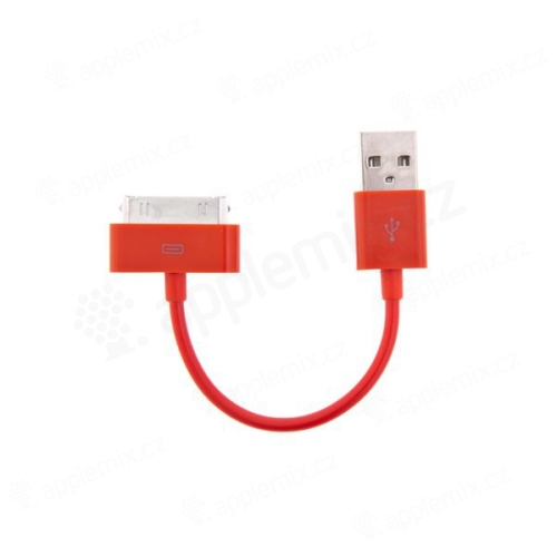 Mini synchronizační a nabíjecí datový kabel pro iPhone / iPod / iPad - červený