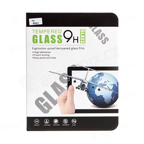Tvrzené sklo (Tempered glass) pro Apple iPad 2 / 3 / 4 - na přední stranu - čiré - 0,4mm