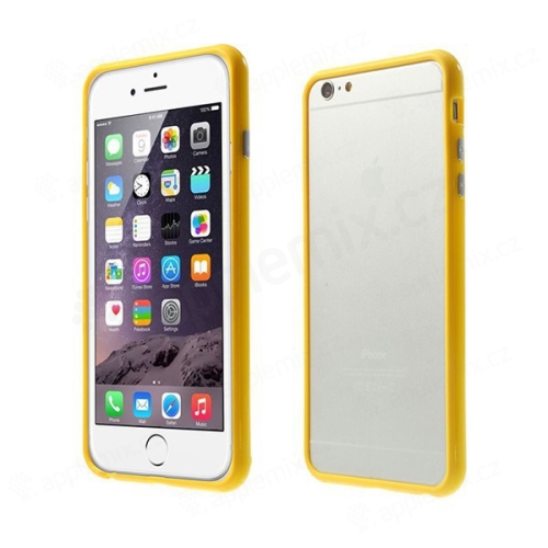 Plastovo-gumový rám / nárazník pre Apple iPhone 6 Plus / 6S Plus - žltý