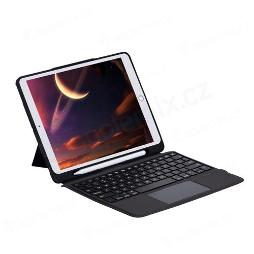 Klávesnice Bluetooth + pouzdro + trackpad pro Apple iPad 10,2" (2019 - 2021) / Air 3 / Pro 10,5" - černá