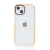 Kryt DEVIA pre Apple iPhone 13 - plast / guma - priehľadný / oranžové línie