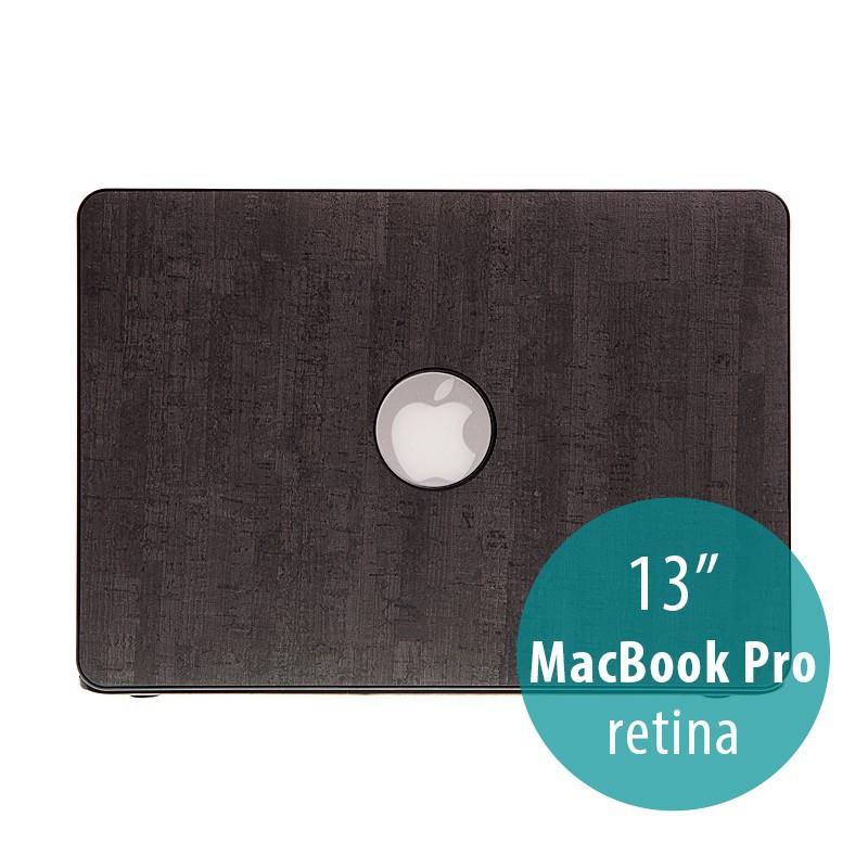 Obal / kryt pro Apple MacBook Pro 13 Retina (model A1425, A1502) - plastový tenký / potah umělá kůže - černý