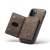 Kryt DG.MING pre Apple iPhone 13 Pro - stojan + odnímateľná peňaženka - syntetická koža - hnedý