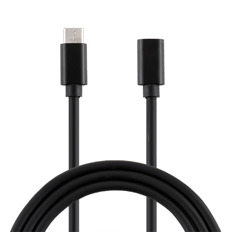 Kabel USB-C male / USB-C female - prodlužovací - 1m - černý