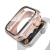 Kryt + tvrzené sklo pro Apple Watch 7 / 8 / 9 41mm - 360° ochrana - plastový - Rose Gold růžový
