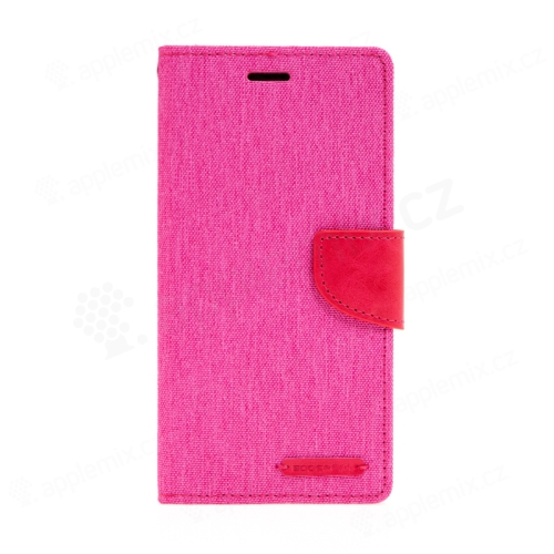 Pouzdro MERCURY Canvas Diary pro Apple iPhone 11 - látkové - růžové