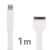 Plochý synchronizační a nabíjecí USB kabel pro Apple iPhone / iPad / iPod - bílý