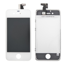 Náhradní LCD panel včetně dotykového skla (digitizéru) pro Apple iPhone 4S - bílý - kvalita A