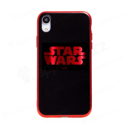 Kryt STAR WARS pre Apple iPhone Xr - gumový - čierny / červený