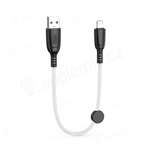 Synchronizační a nabíjecí kabel XO - USB-A / Lightning - 25cm - bílý