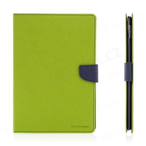 Pouzdro MERCURY Fancy Diary pro Apple iPad Pro 9,7 - stojánek a prostor na doklady - zelené / modré