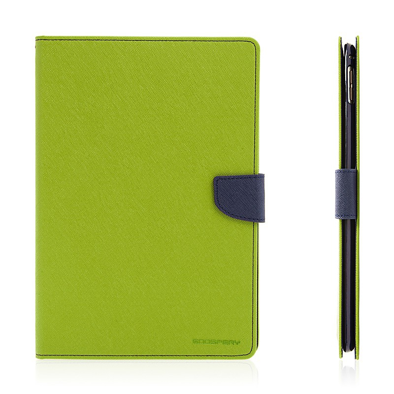Pouzdro MERCURY Fancy Diary pro Apple iPad Pro 9,7 - stojánek a prostor na doklady - zelené / modré