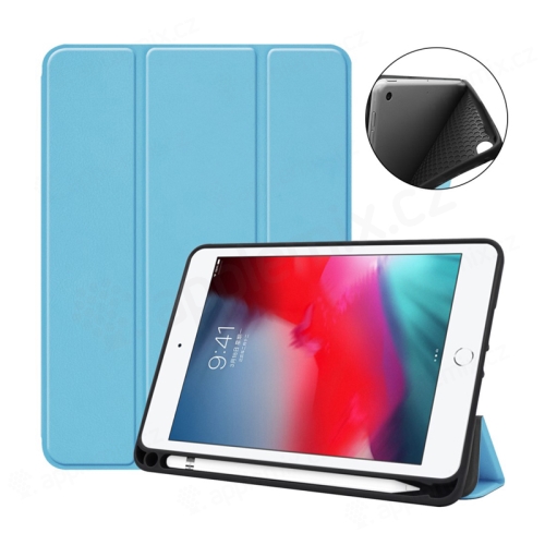 Puzdro/kryt pre Apple iPad mini 4 / mini 5 - funkcia smart sleep - gumové - modré