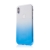 Kryt pre Apple iPhone X / Xs - farebný prechod - gumový - priehľadný / modrý