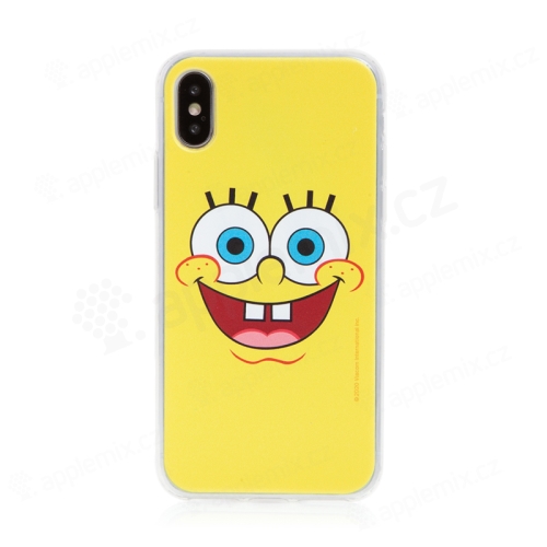 Kryt Sponge Bob pro Apple iPhone X / Xs - gumový - vysmátý Sponge Bob